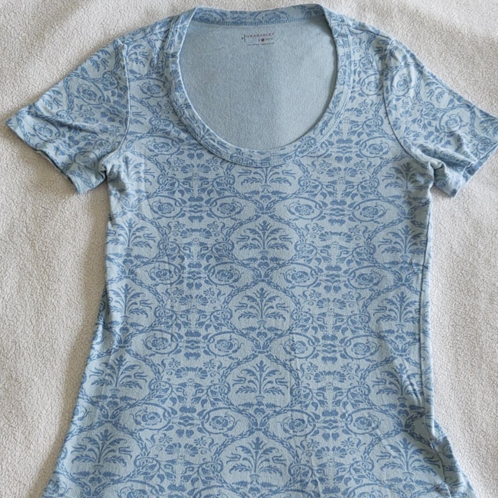 💓2FOR$8💓Wearables short sleeve blue top size M